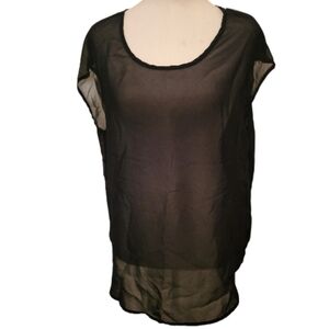 Truth Sheer Blouse Black sz L